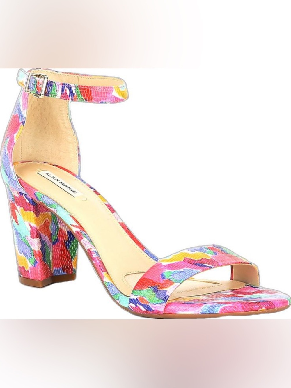 Alex Marie Halmar Color Block Heel Sandal with Ankle Strap
